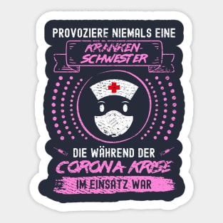 Corona Krankenschwester Sticker